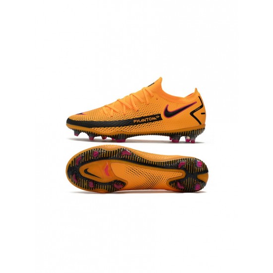 Nike Phantom Gt Elite 3d FG University Gold Black Fireberry Soccer Cleats