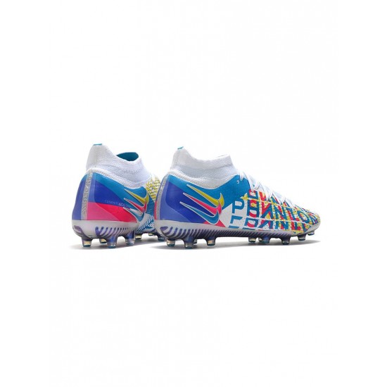 Nike Phantom Gt Elite Df AG 3d Reveal Chlorine Blue Pink Blast Opti Yellow Soccer Cleats