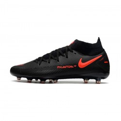 Nike Phantom Gt Elite Df AG Black Chile Red Dark Smoke Grey Soccer Cleats