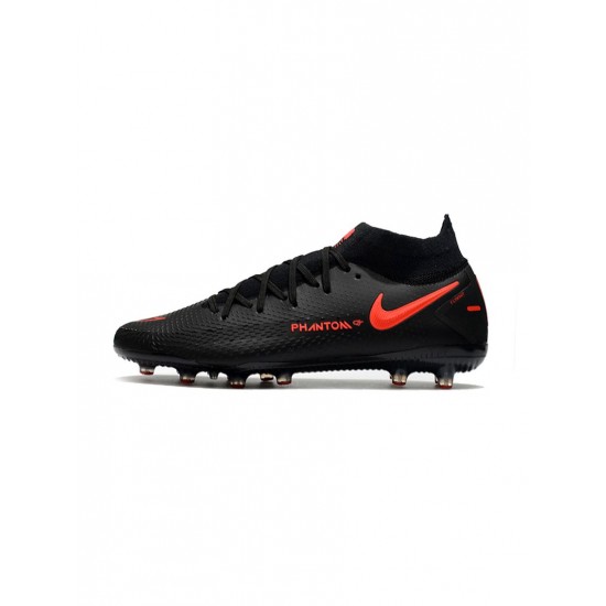 Nike Phantom Gt Elite Df AG Black Chile Red Dark Smoke Grey Soccer Cleats