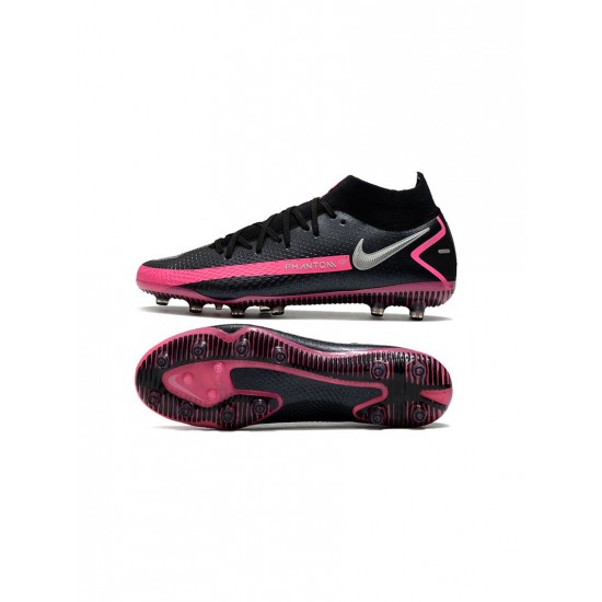 Nike Phantom Gt Elite Df AG Black Silver Pink Blast Soccer Cleats