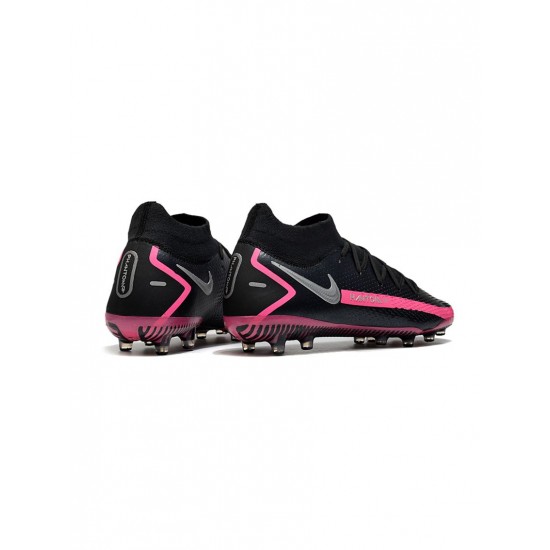 Nike Phantom Gt Elite Df AG Black Silver Pink Blast Soccer Cleats