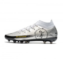 Nike Phantom Gt Elite Df AG Pure Platinum Black Speed Yellow Metallic Silver Soccer Cleats