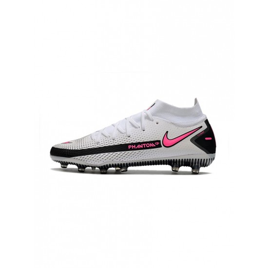 Nike Phantom Gt Elite Df AG White Pink Blast Black Soccer Cleats