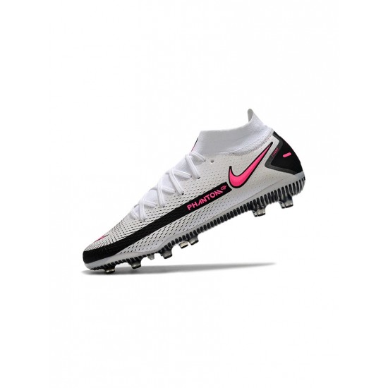 Nike Phantom Gt Elite Df AG White Pink Blast Black Soccer Cleats