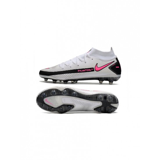 Nike Phantom Gt Elite Df AG White Pink Blast Black Soccer Cleats