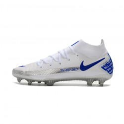 Nike Phantom Gt Elite Df FG Bonucci White Blue Silver Soccer Cleats