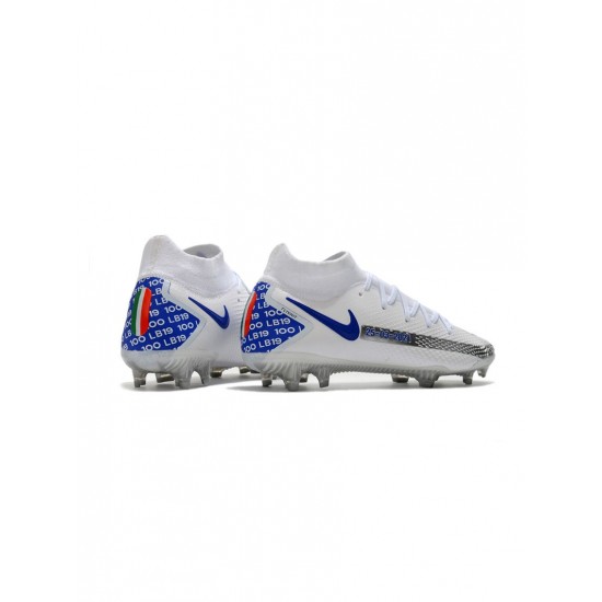 Nike Phantom Gt Elite Df FG Bonucci White Blue Silver Soccer Cleats