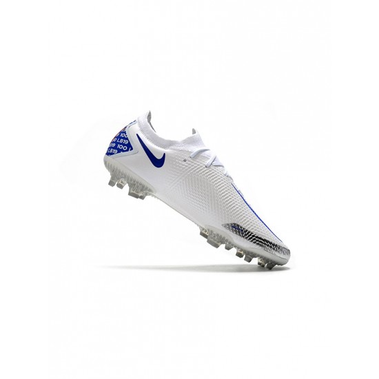 Nike Phantom Gt Elite FG Bonucci White Blue Silver Soccer Cleats