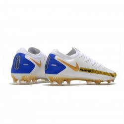 Nike Phantom Gt Elite FG White Golden Blue Soccer Cleats