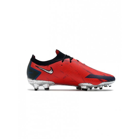 Nike Phantom Gt Elite FG X Skepta Bloody Chrome University Red Black Cool Grey Soccer Cleats