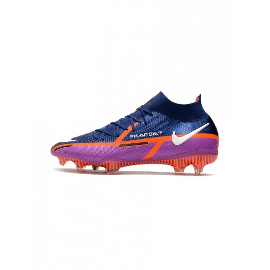 Nike Phantom Gt Ii Elite Df FG College Navywhite Vivid Purple Bright Crimson Soccer Cleats