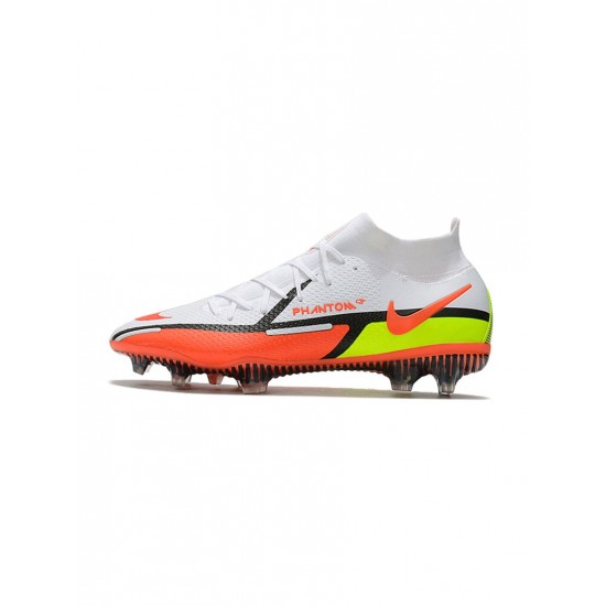 Nike Phantom Gt Ii Elite Df FG White Black Bright Crimson Black Soccer Cleats