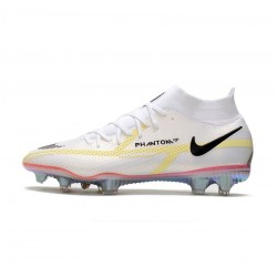 Nike Phantom Gt Ii Elite Df FG White Black Bright Crimson Pink Soccer Cleats