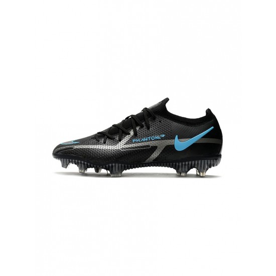 Nike Phantom Gt Ii Elite FG Black Iron Grey University Blue Soccer Cleats
