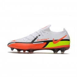 Nike Phantom Gt Ii Elite FG White Black Bright Crimson Black Soccer Cleats