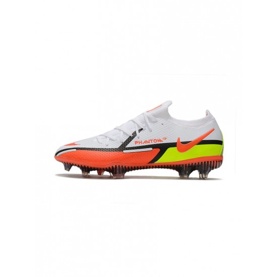 Nike Phantom Gt Ii Elite FG White Black Bright Crimson Black Soccer Cleats