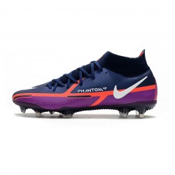 Nike Phantom Gt2 Elite Df FG College Navy White Vivd Purple Bright Crimson Soccer Cleats