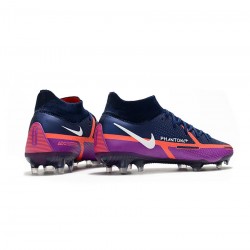 Nike Phantom Gt2 Elite Df FG College Navy White Vivd Purple Bright Crimson Soccer Cleats