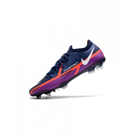 Nike Phantom Gt2 Elite FG College Navy White Vivd Purple Bright Crimson Soccer Cleats