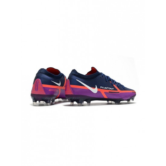 Nike Phantom Gt2 Elite FG College Navy White Vivd Purple Bright Crimson Soccer Cleats