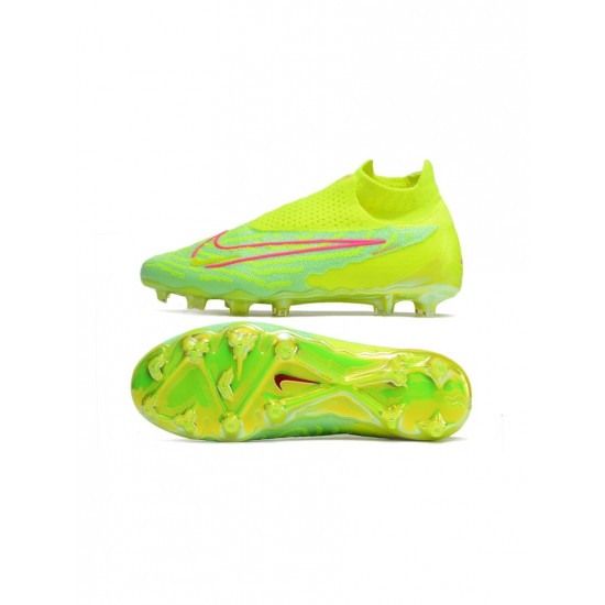 Nike Phantom Gx Elite Df Link FG Yellow Pink Soccer Cleats