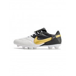 Nike The Premier Iii FG White Gold Black  Soccer Cleats