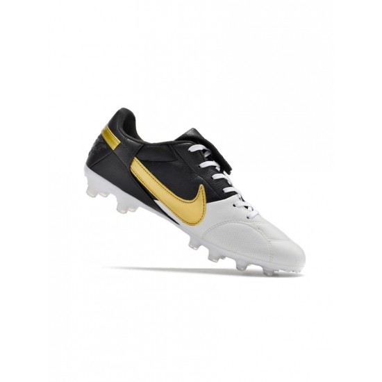 Nike The Premier Iii FG White Gold Black  Soccer Cleats