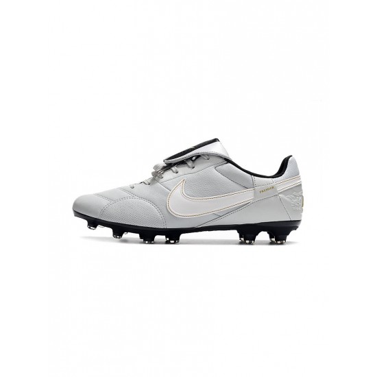 Nike Premier 3 FG Firm Ground White Grey Black Soccer Cleats