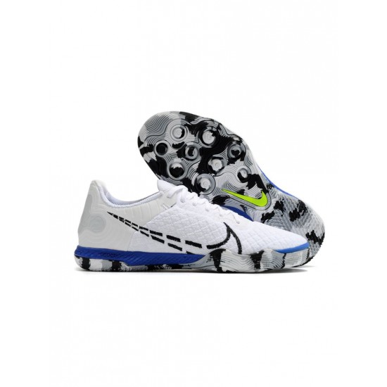 Nike Reactgato IC White Racer Bluevolt Black  Soccer Cleats