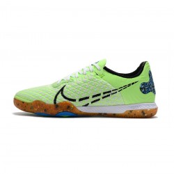 Nike React Gato IC Lime Glow Black White Lite Photo Blue Soccer Cleats