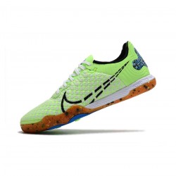 Nike React Gato IC Lime Glow Black White Lite Photo Blue Soccer Cleats