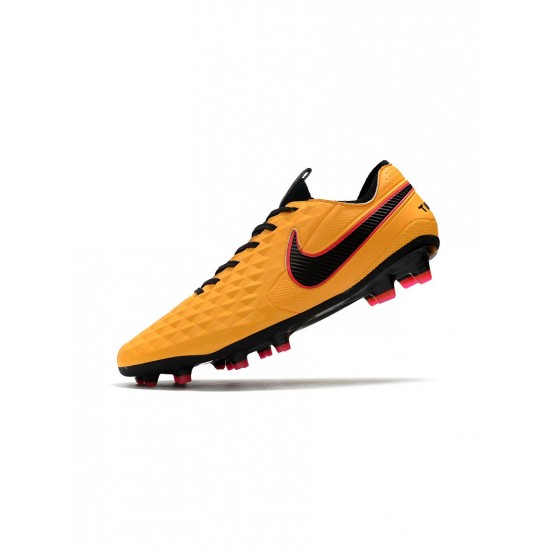 Nike Tiempo Legend Viii FG University Goldblack Fireberry Soccer Cleats