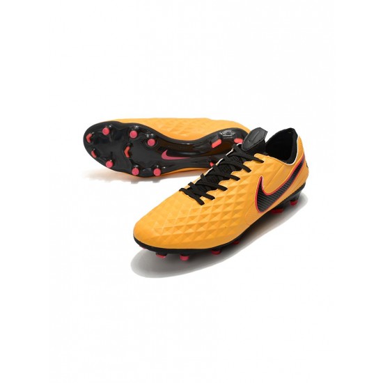 Nike Tiempo Legend Viii FG University Goldblack Fireberry Soccer Cleats