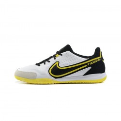 Nike Tiempo Legend Ix Elite IC White Dark Smoke Grey Black Yellow Strike Soccer Cleats