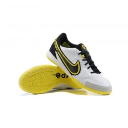 Nike Tiempo Legend Ix Elite IC White Dark Smoke Grey Black Yellow Strike Soccer Cleats