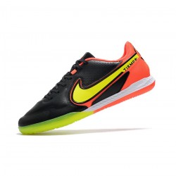 Nike React Tiempo Legend 9 Pro IC Black Yellow Red Soccer Cleats