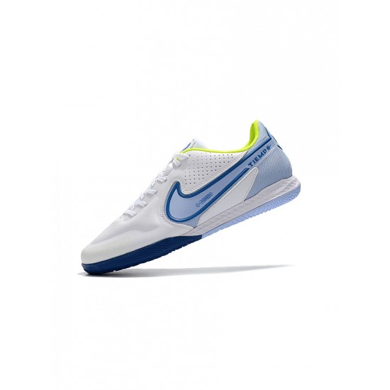 Nike React Tiempo Legend 9 Pro IC White Blue Soccer Cleats