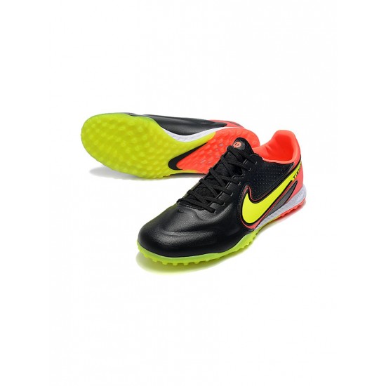 Nike React Tiempo Legend 9 Pro TF Black Yellow Red Soccer Cleats