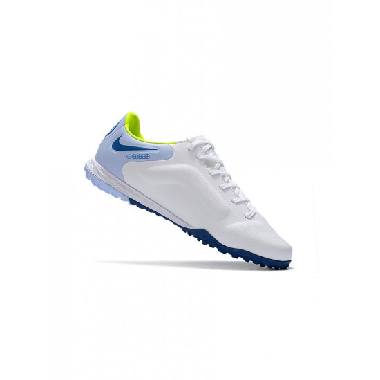 Nike React Tiempo Legend 9 Pro TF White Blue Soccer Cleats