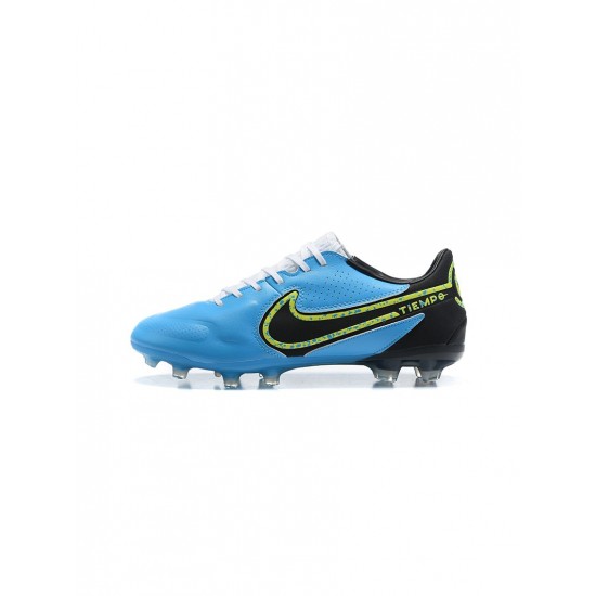 Nike Tiempo Legend 9 Elite FG Blueblackhi Vis Yellow Soccer Cleats