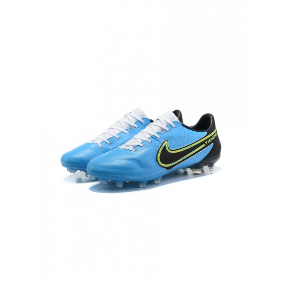 Nike Tiempo Legend 9 Elite FG Blueblackhi Vis Yellow Soccer Cleats