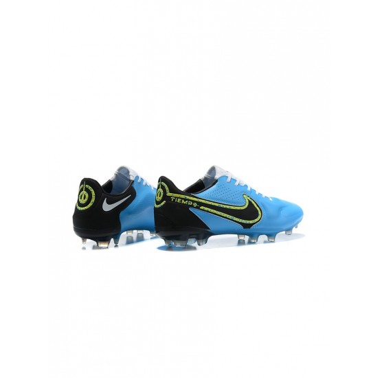 Nike Tiempo Legend 9 Elite FG Blueblackhi Vis Yellow Soccer Cleats