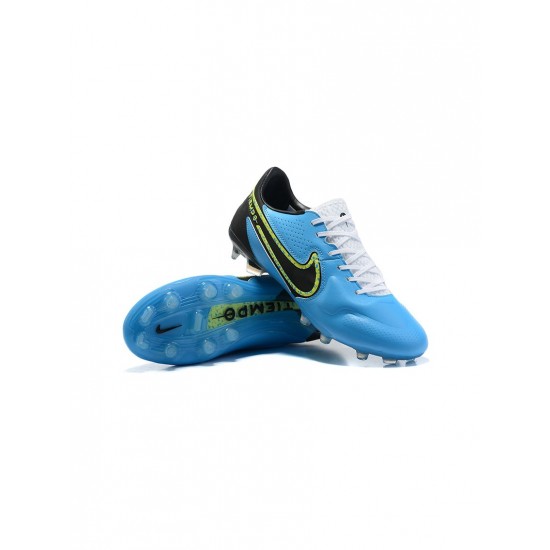 Nike Tiempo Legend 9 Elite FG Blueblackhi Vis Yellow Soccer Cleats