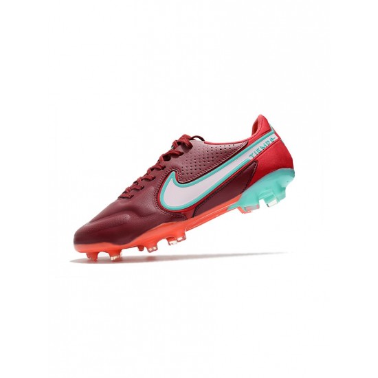 Nike Tiempo Legend 9 Elite FG Blueprint Pack Team Red White Mystic Hibiscus Soccer Cleats