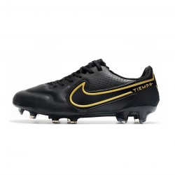 Nike Tiempo Legend 9 Elite FG Shadow Black Metallic Dark Grey Anthracite Soccer Cleats