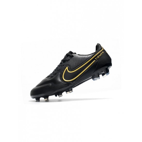 Nike Tiempo Legend 9 Elite FG Shadow Black Metallic Dark Grey Anthracite Soccer Cleats