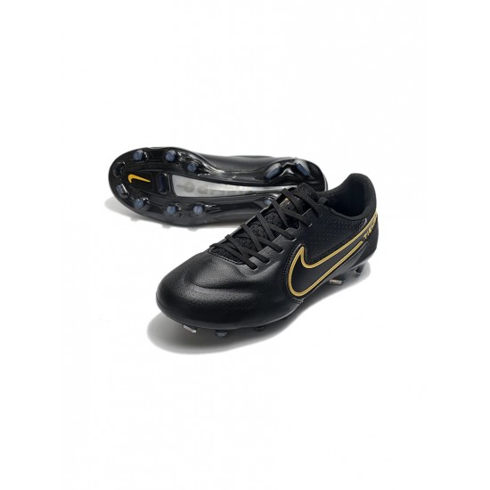 Nike Tiempo Legend 9 Elite FG Shadow Black Metallic Dark Grey Anthracite Soccer Cleats