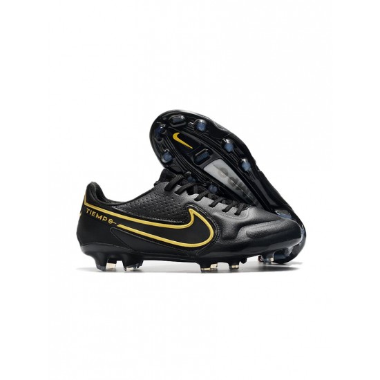 Nike Tiempo Legend 9 Elite FG Shadow Black Metallic Dark Grey Anthracite Soccer Cleats