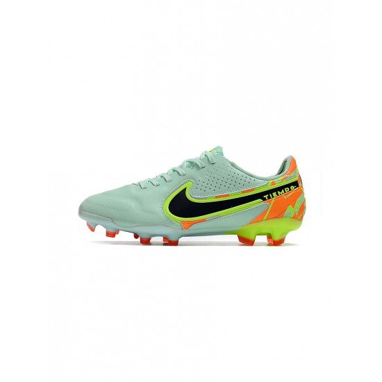 Nike Tiempo Legend 9 Elite FG Green Blue Orange Soccer Cleats